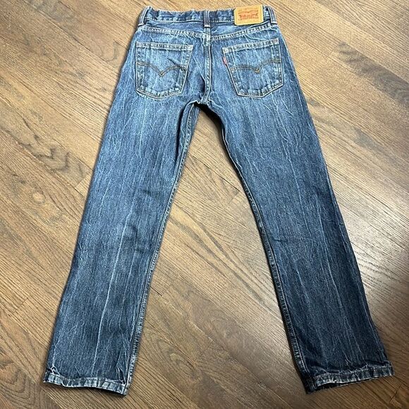 Levi’s 514 Slim Straight Boys Youth Unisex Distressed Denim Jeans 12Reg 26x26 - Picture 3 of 6
